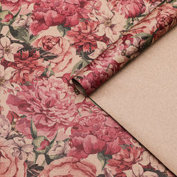 Цена за 10 шт. Бумага упаковочная, крафт бурый Весенний букет настроения, 50 х 70 см