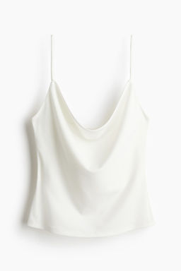 Top de tirantes espagueti con escote drapeado - H&m фото 5