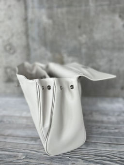 Женская кожаная сумка-портфель 8399-3 Кремовый - Sergio valentini фото 5