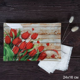 Блюдо прямоугольное 24x16 см / S322416 FF113 GREY / уп 6/48/ цветная коробка