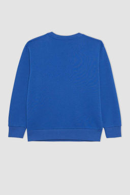 Толстый свитшот с принтом для мальчиков с круглым вырезом - Defacto фото 10