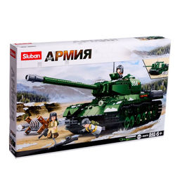 Конструктор Армия ВОВ Sluban «Советский танк», 2 варианта сборки ИС-2 и ИСУ-152, 845 деталей