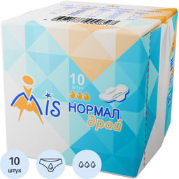 "MIS" Прокладки гиг. Комфорт Нормал Драй 10 шт., 3 кап., 215 мм. 191