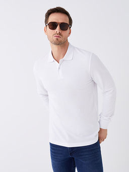 Polo Yaka Uzun Kollu Erkek Sweatshirt