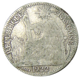 10 центов 1922 года Французский Индокитай