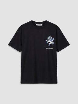 Bisiklet Yaka PlayStation Bask?l? Erkek ?ocuk Ti??rt