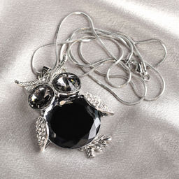 Подвеска-кулон на цепочке 72 см Сова / YD10230/1 /уп 6/серебро - Галеонтрейд фото 7