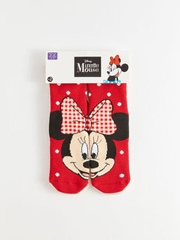 Minnie Mouse Desenli K?z ?ocuk Havlu Soket ?orap 2li - Waikiki фото 3