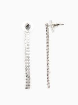 Набор 2 предмета: колье-чокер, серьги Блеск, белый в серебре