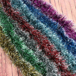 Цена за 10 шт. Мишура новогодняя «Зимнее волшебство. Иней», d=9 см, 200 см, МИКС