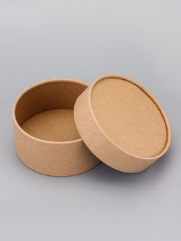 Коробка круглая подарочная, завальцованная крафт, 12×6 см