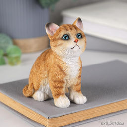 Фигурка Кошка 10 см рыжая / YX33102 /уп 2/36/