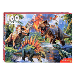 Пазлы 160 "Эпоха динозавров"