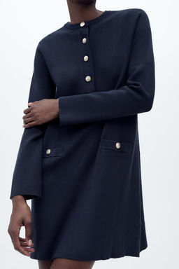 PLAIN KNIT MINI DRESS - Zara фото 2