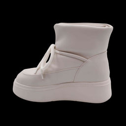 Ботинки на меху D320-28 светло бежевые