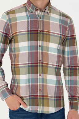 U. S. Polo Assn Мужская рубашка Lumberjack бордовая красная - U.s. polo assn фото 13