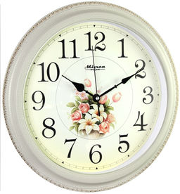 Настенные часы Mirron круглые белые F510ABZT