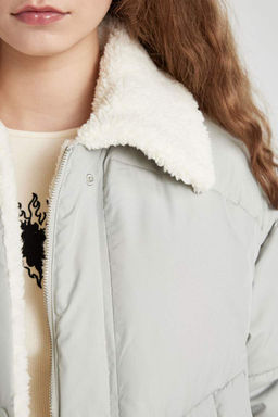 Пальто из тафты стандартного кроя - Defacto фото 5