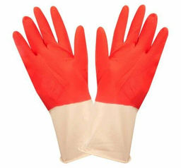 LIBRY перчатки хозяйственные латексные Сверхпрочные размер-XL Биколор (бело-красные) 70гр