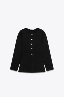 FITTED LONG KNIT JACKET - Zara фото 5
