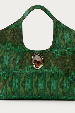 MAXI SHOPPER ESTAMPADO MARISA BERENSON X ZARA / Verde фото 3