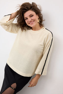 Блуза BegiModa 4149 топленое молоко фото 6