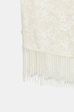 TOP ENCAJE ABALORIOS / Crudo - Zara фото 8