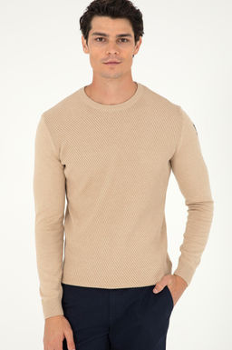 Мужской свитер песочного меланжа - U.s. polo assn фото 3