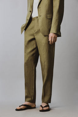 PANTAL?N TRAJE 100% LINO / Aceite - Zara фото 5