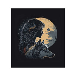 Тетрадь 48 листов в клетку Calligrata Девушка с волком, обложка мелованный картон, твин-лак, блок офсет МИКС  фото 4