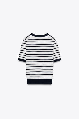 BASIC SHORT SLEEVE KNIT TOP - Zara фото 6