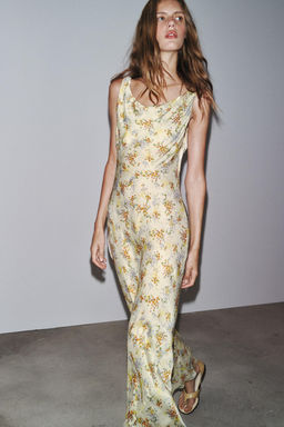 ZW COLLECTION PRINTED SATIN DRESS - Zara фото 9