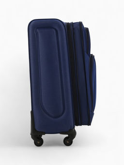 Чемодан на колёсах средний 72 л (M), на молнии, кодовый замок, 4 колеса, синий