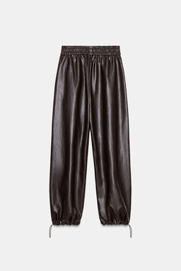 FAUX LEATHER TROUSERS - Zara фото 8