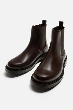 LEATHER CHELSEA BOOTS - Zara фото 5