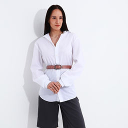 Ремень женский, ширина 3 см, винт, пряжка металл, цвет пудра - Simaland фото 3