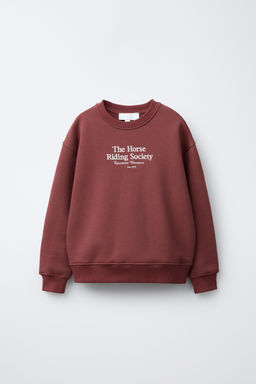 EMBROIDERED SLOGAN SWEATSHIRT