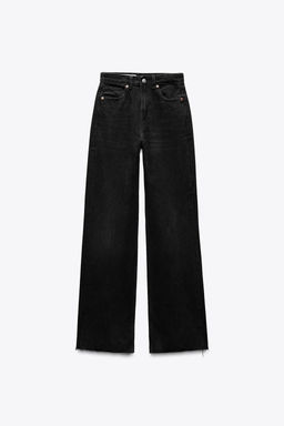 TRF HIGH-WAIST WIDE-LEG FULL-LENGTH JEANS - Zara фото 6