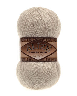 Ангора голд сим (Angora gold sim) пряжа Alize 20%шерсть 5%метанит 75%акрил 5х100г/500м фото 7