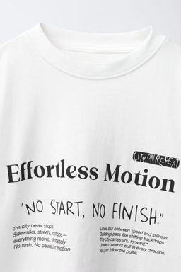 DOUBLE-SLEEVE SLOGAN T-SHIRT - Zara фото 3