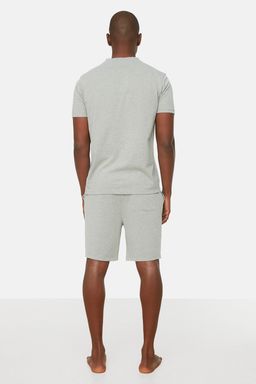 TRENDYOL MAN Gri Regular Fit Sortlu Pijama Tak?m? TMNSS22PT0042 - Trendyolmilla фото 4