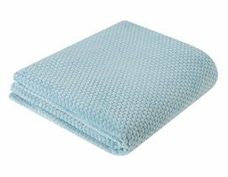 Покрывало-плед Незабудка фланель-жаккард 150*200 см. - Лен поволжья фото 2