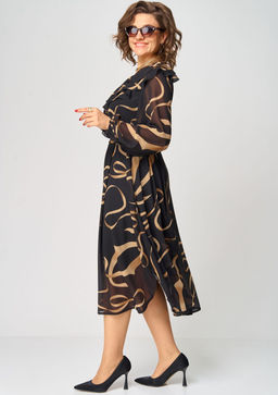 Платье EVA GRANT 7297В принт ленты