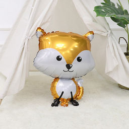 Цена за 3 шт. Воздушный шар фольгированный 18" «Лиса», фигура