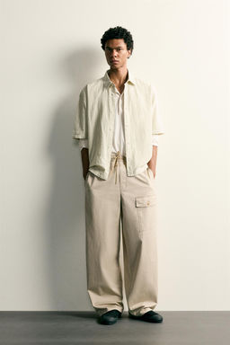 PANTAL?N CARGO RELAXED FIT / Beige