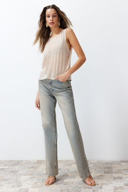 Tas Transparan Detayl? Ince Triko Bluz TWOSS24BZ00146 - Trendyolmilla фото 2