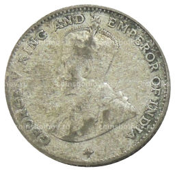 Монета 10 центов 1918 года Стрейтс Сетлментс