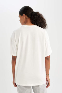 DeFactoFit Футболка Oversize с круглым вырезом и короткими рукавами NBA Wordmark  фото 6