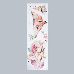 Наклейка интерьерная цветная «Жирафа с малышом в цветах», 30×90 см