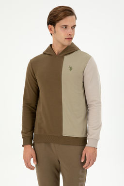 Мужской свитшот цвета хаки Неожиданная скидка в корзине